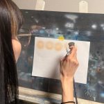 モデル様へエアブラシスクール